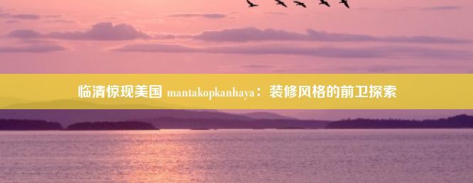 临清惊现美国 mantakopkanhaya：装修风格的前卫探索