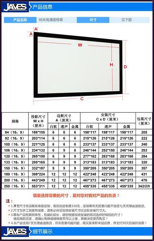 惊现！投影幕布尺寸百科，你所不知道的智慧秘密