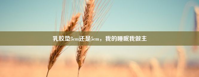 乳胶垫3cm还是5cm，我的睡眠我做主