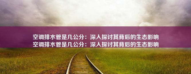 空调排水管是几公分：深入探讨其背后的生态影响
空调排水管是几公分：深入探讨其背后的生态影响