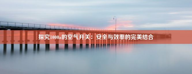 探究1000a的空气开关：安全与效率的完美结合