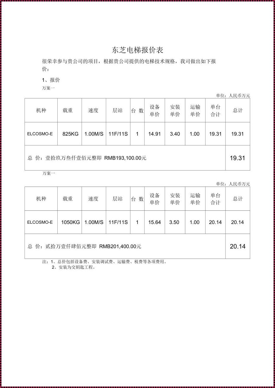 7层电梯价格表：深入了解与探讨