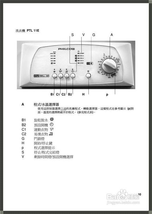 Philco洗衣机中文说明书：实用指南与深度解析