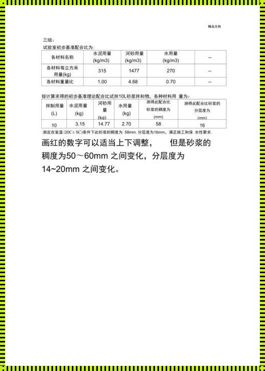 砂浆流动度试验方法：深入解析与探讨