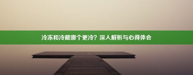 冷冻和冷藏哪个更冷？深入解析与心得体会