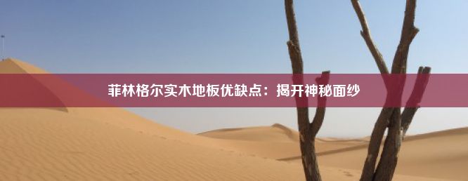 菲林格尔实木地板优缺点：揭开神秘面纱