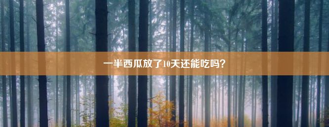 一半西瓜放了10天还能吃吗？