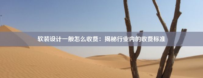 软装设计一般怎么收费：揭秘行业内的收费标准