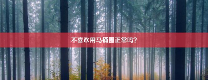 不喜欢用马桶圈正常吗？