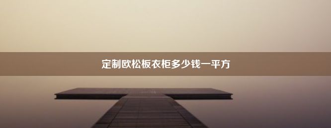 定制欧松板衣柜多少钱一平方