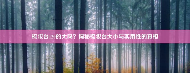 梳妆台120的大吗？揭秘梳妆台大小与实用性的真相