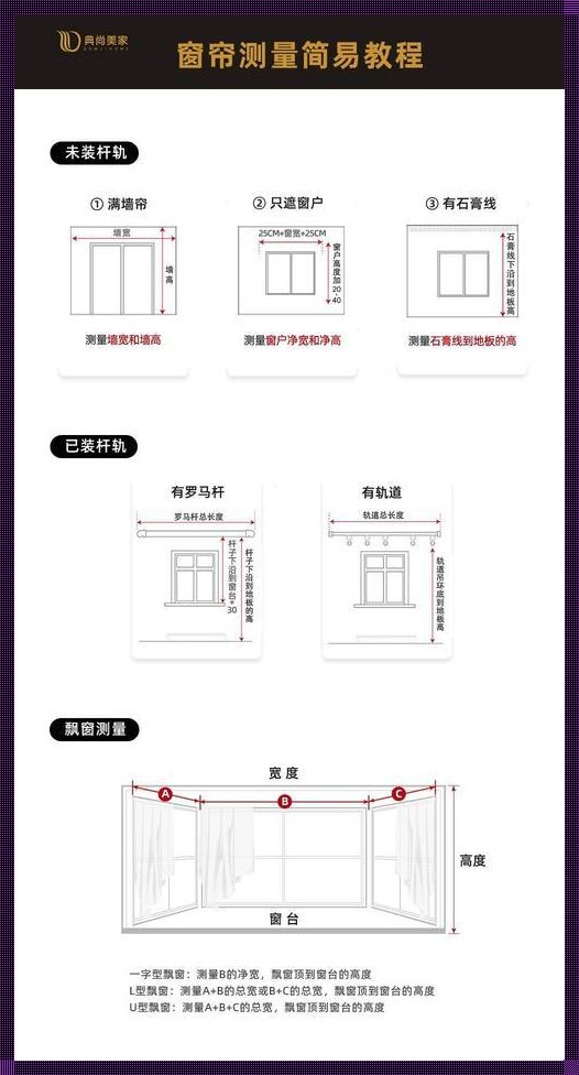 窗帘测量尺寸怎么量示意图