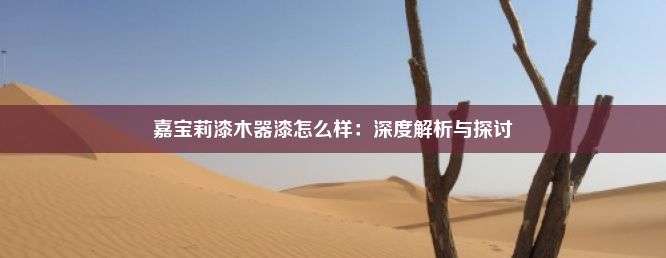 嘉宝莉漆木器漆怎么样：深度解析与探讨