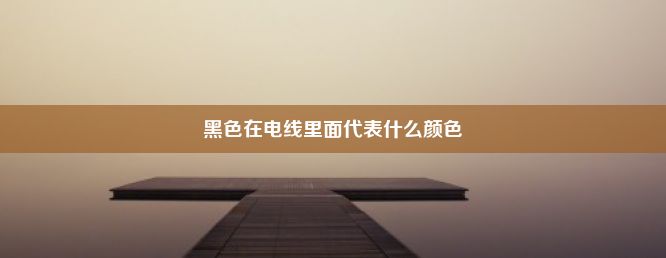 黑色在电线里面代表什么颜色