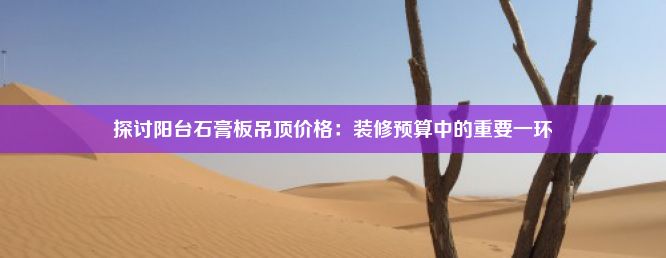 探讨阳台石膏板吊顶价格：装修预算中的重要一环