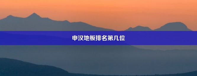 申汉地板排名第几位