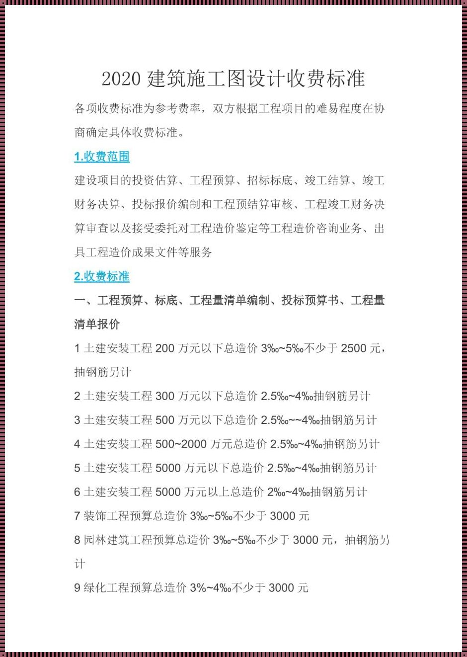 施工图设计费一般多少钱：揭秘背后的故事