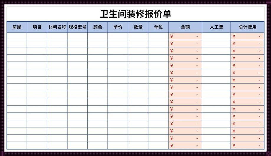 简装一个卫生间需要多少钱：成本解析与预算建议