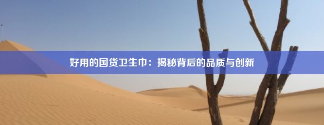 好用的国货卫生巾：揭秘背后的品质与创新