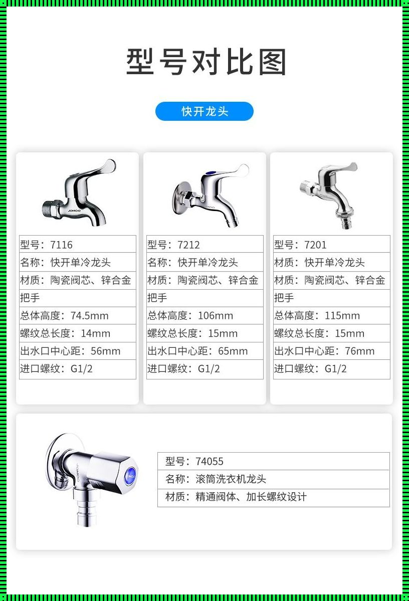 四分六分水龙头尺寸对照表揭秘：水龙头的世界，你了解多少？