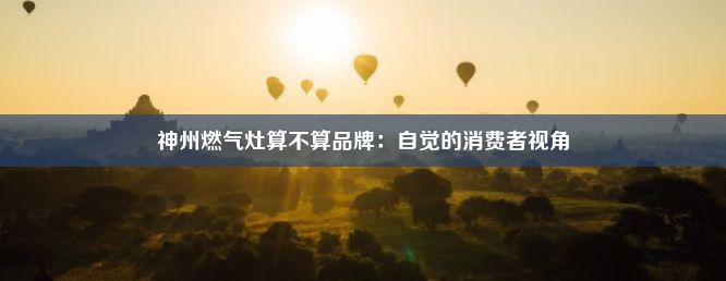 神州燃气灶算不算品牌：自觉的消费者视角