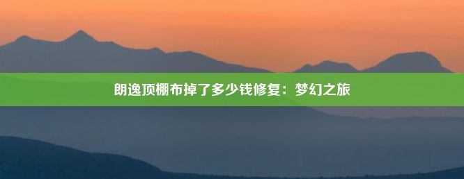 朗逸顶棚布掉了多少钱修复：梦幻之旅