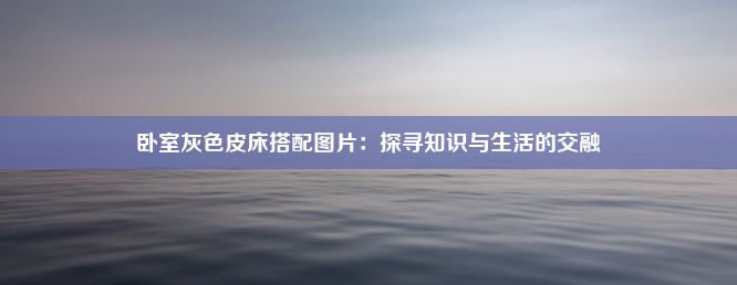 卧室灰色皮床搭配图片：探寻知识与生活的交融