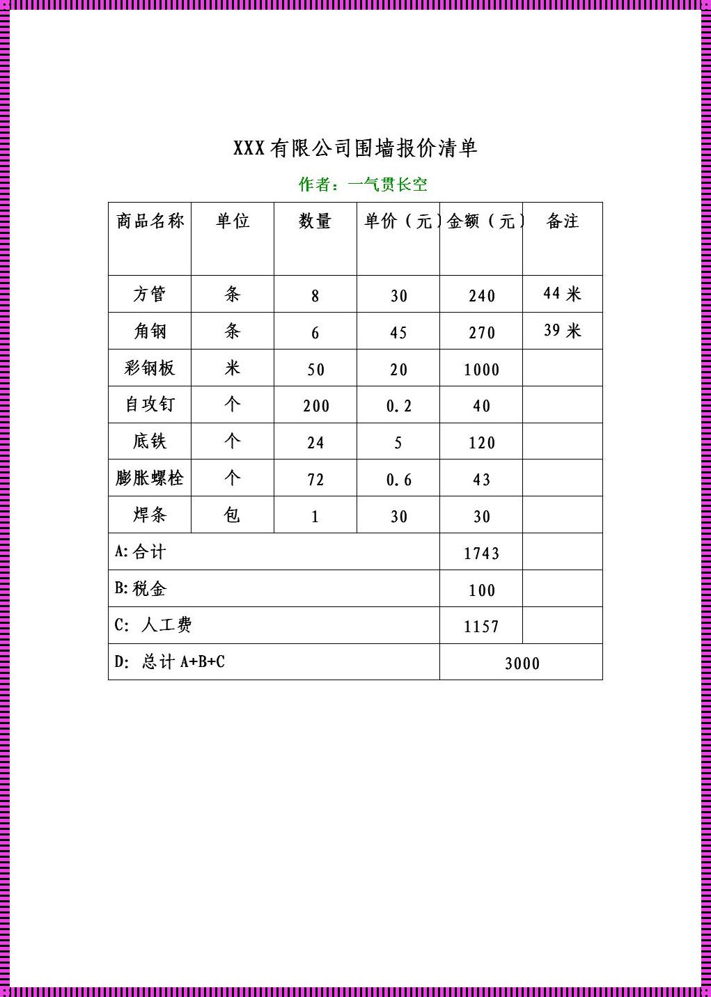 1000米围墙造价：构筑梦想与现实之间的桥梁