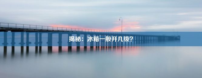 揭秘：冰箱一般开几级？