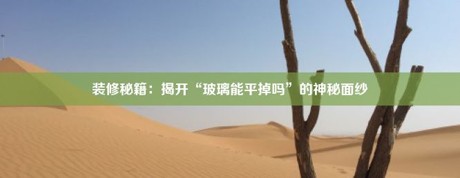 装修秘籍：揭开“玻璃能平掉吗”的神秘面纱