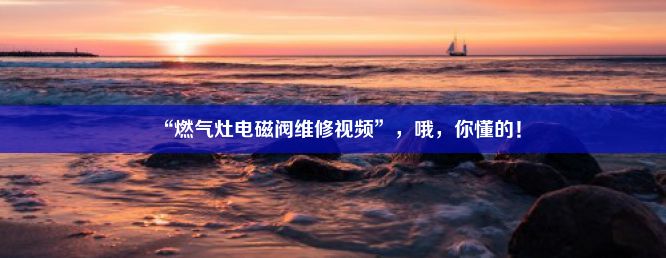 “燃气灶电磁阀维修视频”，哦，你懂的！