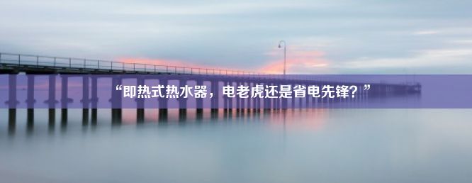 “即热式热水器，电老虎还是省电先锋？”