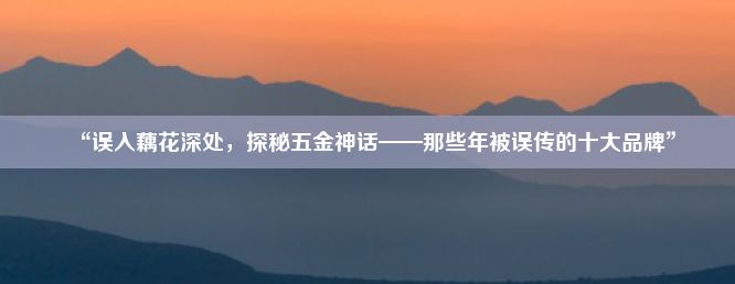 “误入藕花深处，探秘五金神话——那些年被误传的十大品牌”