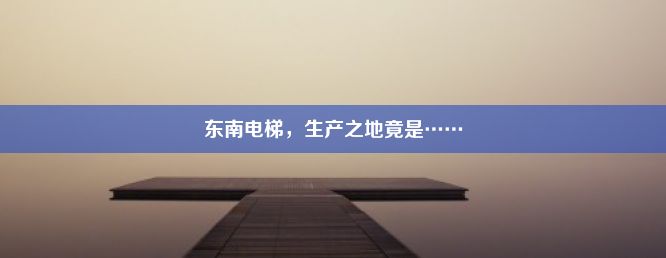 东南电梯，生产之地竟是……