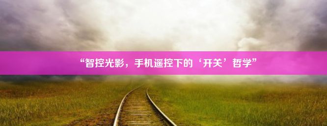 “智控光影，手机遥控下的‘开关’哲学”