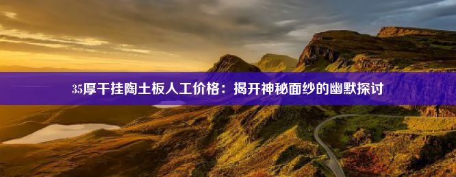 35厚干挂陶土板人工价格：揭开神秘面纱的幽默探讨