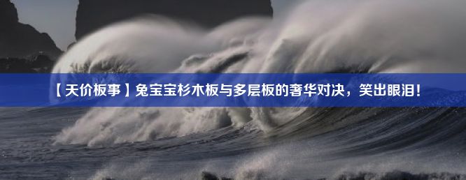 【天价板事】兔宝宝杉木板与多层板的奢华对决，笑出眼泪！