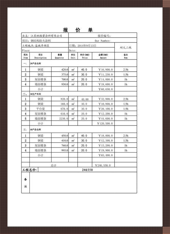 《钢构防火，涂料飞舞，报价清单上的笑谈》