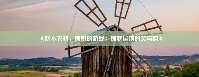 《防水卷材，面积的游戏：铺就屋顶的笑与泪》