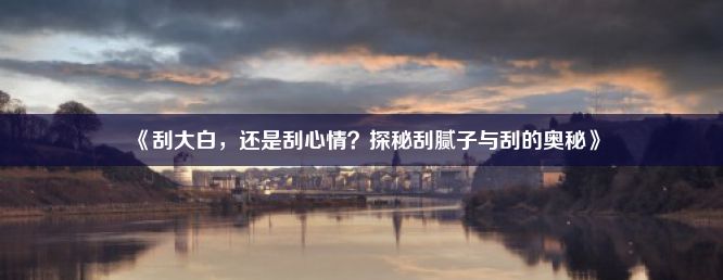 《刮大白，还是刮心情？探秘刮腻子与刮的奥秘》