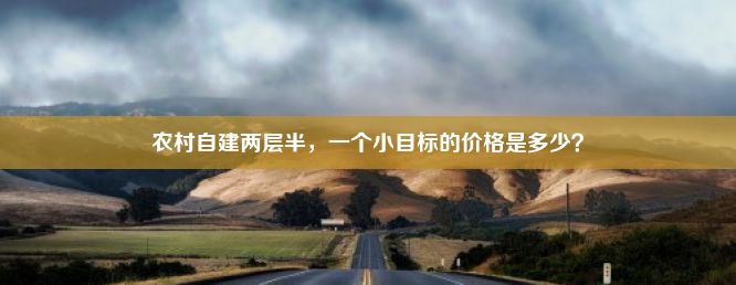 农村自建两层半，一个小目标的价格是多少？