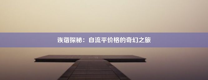 诙谐探秘：自流平价格的奇幻之旅