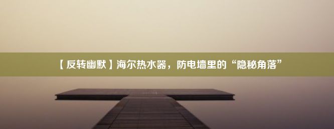 【反转幽默】海尔热水器，防电墙里的“隐秘角落”