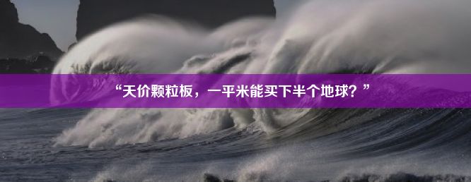 “天价颗粒板，一平米能买下半个地球？”