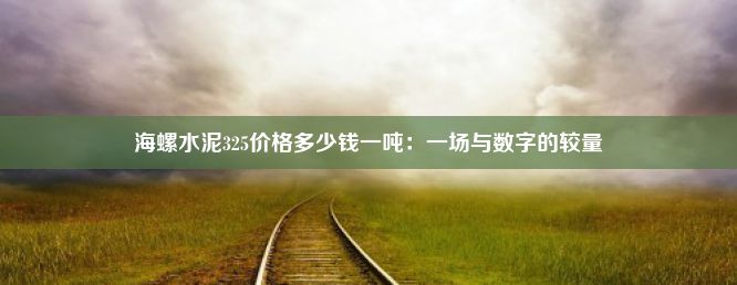 海螺水泥325价格多少钱一吨：一场与数字的较量