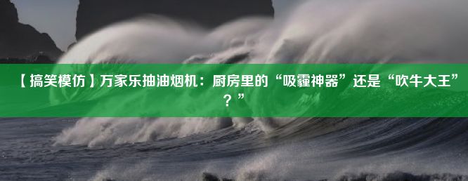 【搞笑模仿】万家乐抽油烟机：厨房里的“吸霾神器”还是“吹牛大王”？”