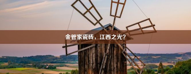 金管家瓷砖，江西之光？