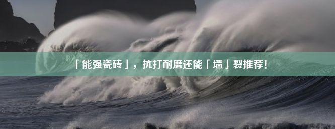 「能强瓷砖」，抗打耐磨还能「墙」裂推荐！