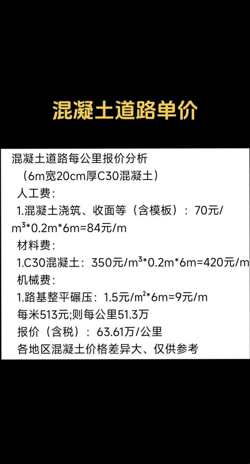 一公里混凝土路：价格的奇幻之旅