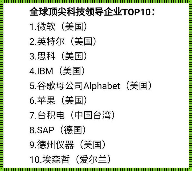 世界顶尖科技强国排名（5G产业技术峰会）